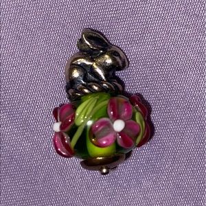 James Avery Spring Bunny Art Glass Charm